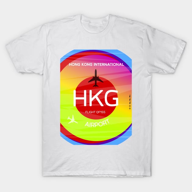 HKG Hong Kong Airport code T-Shirt by Woohoo